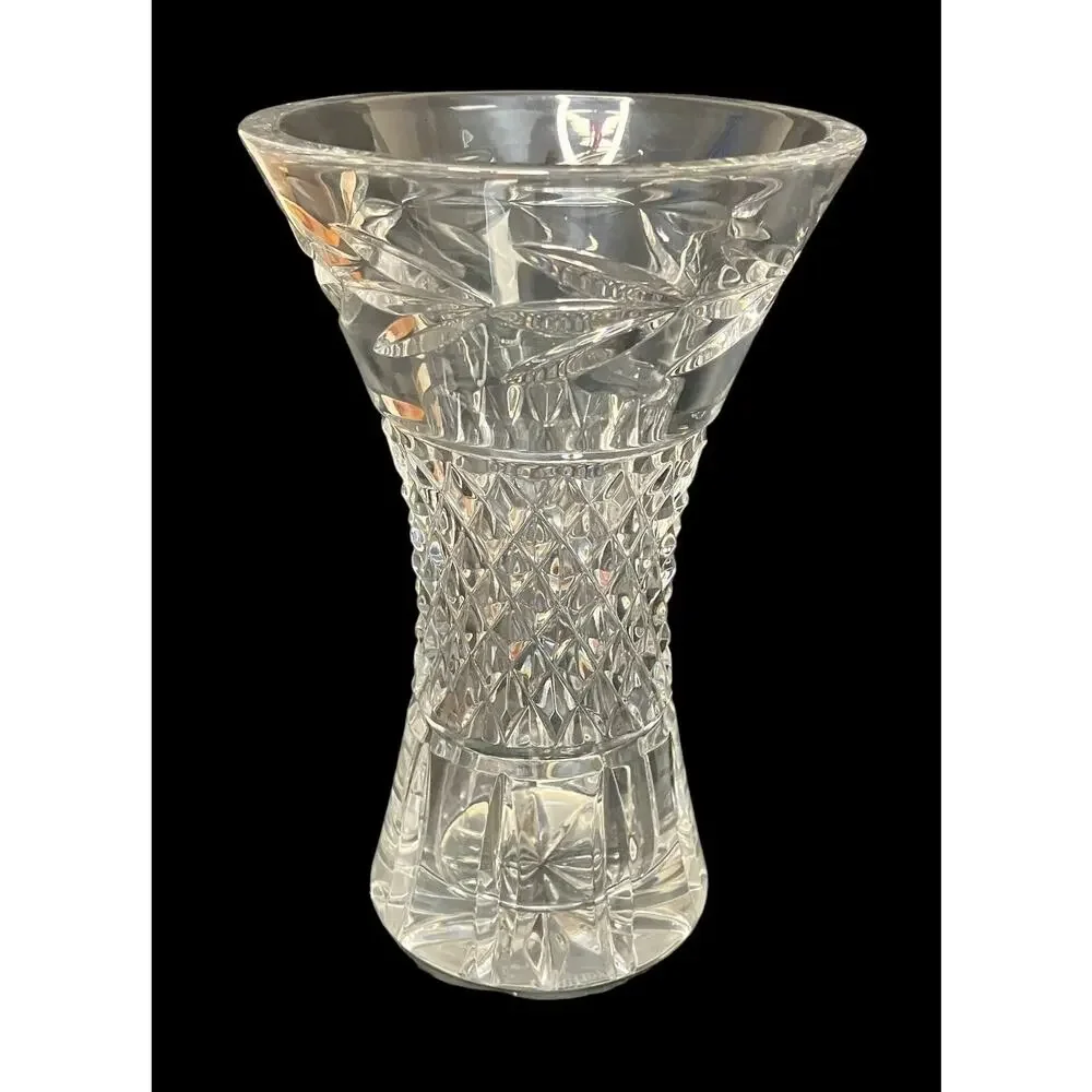 Vintage Corset Galway Irish Glass Crystal Leah Flared Hourglass 6